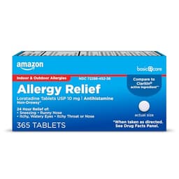 Amazon Basic Care Loratadine (generic Claritin) product photo
